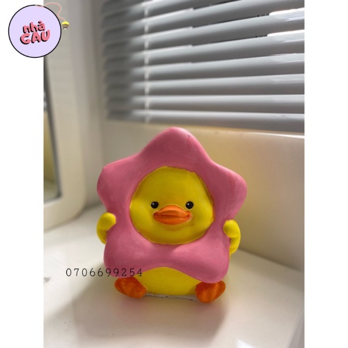 Tô tượng thạch cao vịt mập size đại 19cm(không kèm màu cọ)