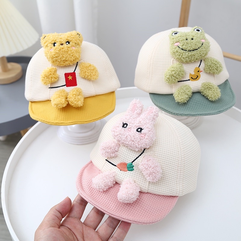 Nón kết vải dễ thương cho bé , mũ lưỡi trai vải chống nắng mùa hè cho bé