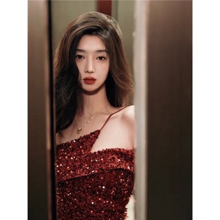 (ord) VÁY DẠ HỘI SEQUIN XẺ TÀ LẤP LÁNH SEXY