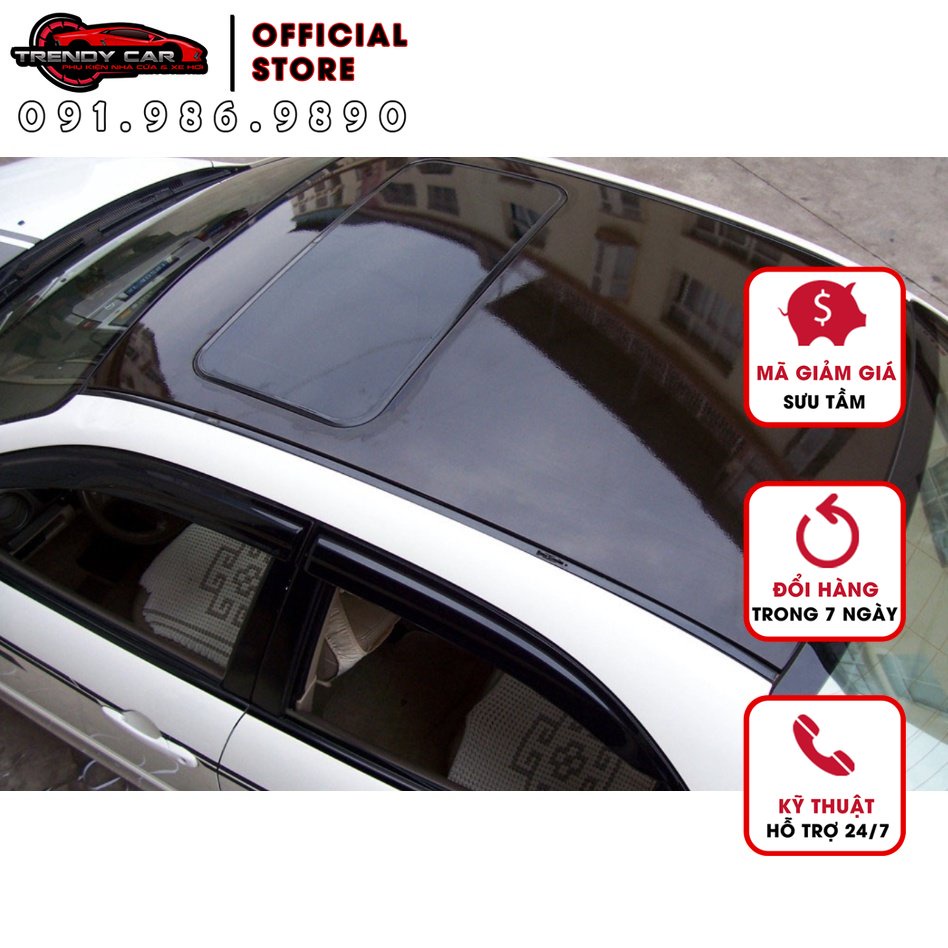 Decal đen siêu bóng dán nóc xe oto chống nóng cách nhiệt chuyên dụng khổ 1m52 tạo hiệu ứng giả cửa sổ trời - Hàng nhập k
