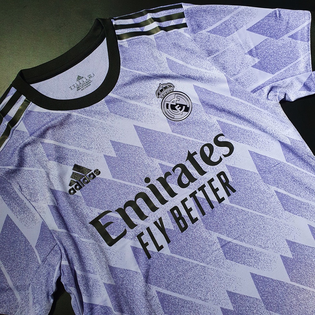 ÁO BÓNG ĐÁ REAL MADRID TÍM SÂN KHÁCH 22/23 – HÀNG THÁI LAN – BẢN PLAYER S.F – CHUẨN ÁO ĐẤU CẦU THỦ