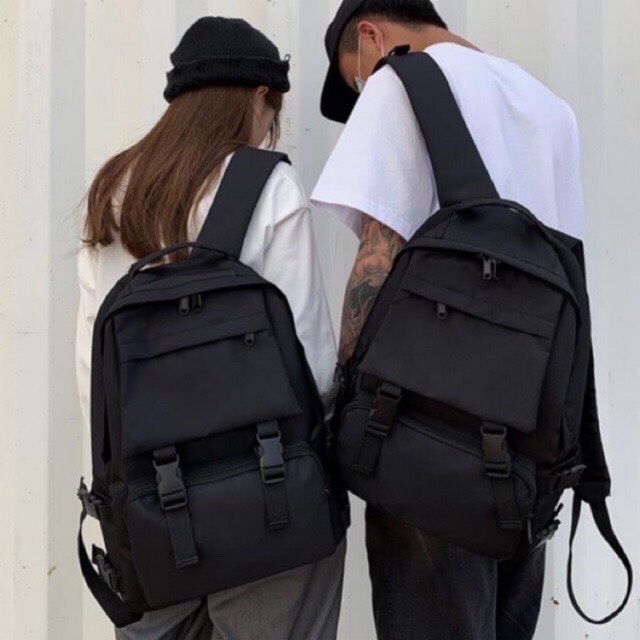 BALO HỘP SIZE LỚN- TRƠN PHỐI NÚT CÀI BL05