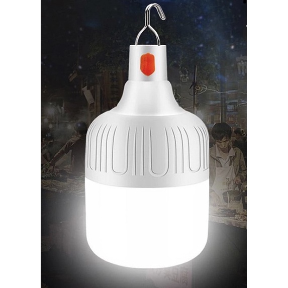 Bóng đèn Led sạc tích điện 50W 3 chế độ sáng cao tiết kiệm điện năng siêu rẻ-có móc treo-không cần kết nối điện
