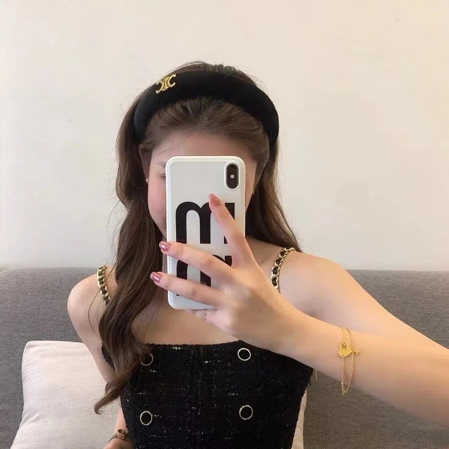 Băng đô cài tóc lông mềm phong cách sang trọng cho nữ-Bơ Store