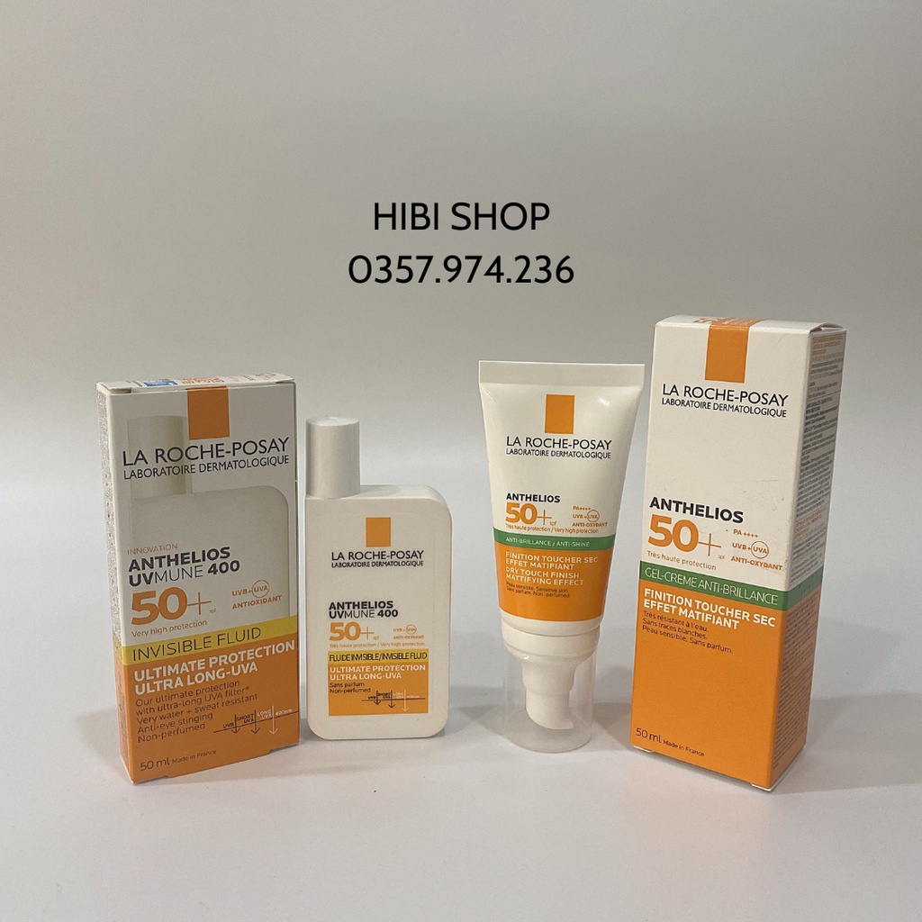 (CHÍNH HÃNG) Kem chống nắng La Roche Posay Anthelios 50ml UVB + UVA Spf 50 - Kem chống nắng dành cho nhạy cảm và da dầu