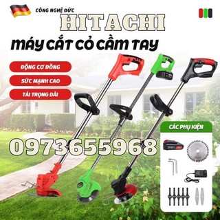máy cắt cỏ dùng pin mini HITACHl, MÁY CẮT CỎ PIN -  pin cực khủng ,cắt được bằng dây cước - Bộ 1 pin