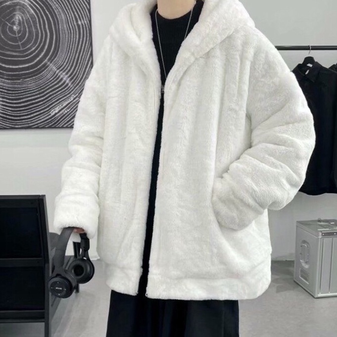 Áo khoác Lông Nam Nữ -Áo Lông Unisex Lông Dày ,Mướt , Siêu Ắm , Mũ 3 Mảnh Rộng Đẹp - Khoá To , hàng may kỹ