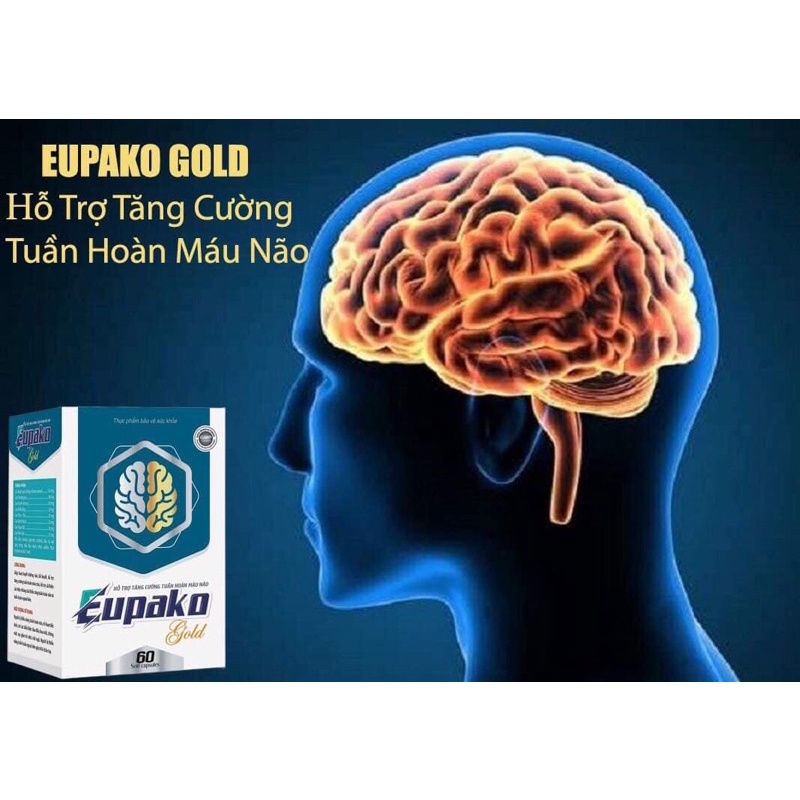 ✅ (CHÍNH HÃNG) Viên bổ não EUPAKO GOLD  hoạt huyết dưỡng não, bổ huyết, hỗ trợ tăng cường tuần hoàn mãu não (Hộp 60 GOLD