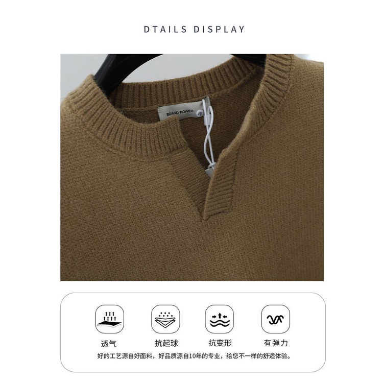 Bán Chạy!Áo Sweater Dệt Kim Màu Trơn Cổ Tròn Mềm Mại Thời Trang Mùa Thu 2022 Cho Nam Và Nữ