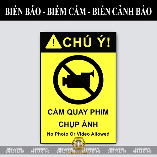 Biển Báo - Biển Cảnh Báo Cấm Quay Phim Chụp Ảnh