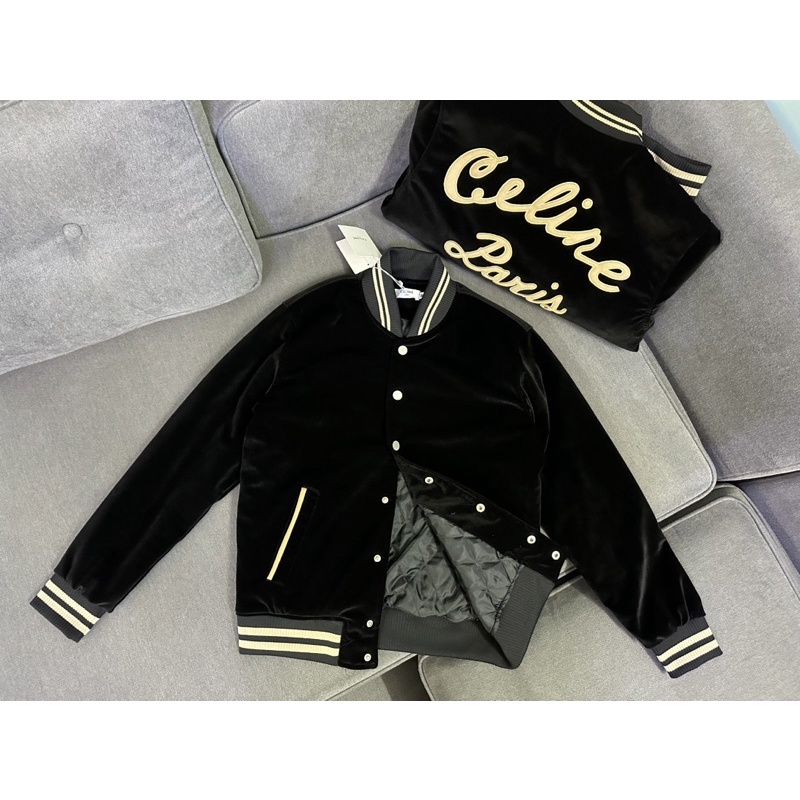 Áo khoác nhung 4 lớp thêu da