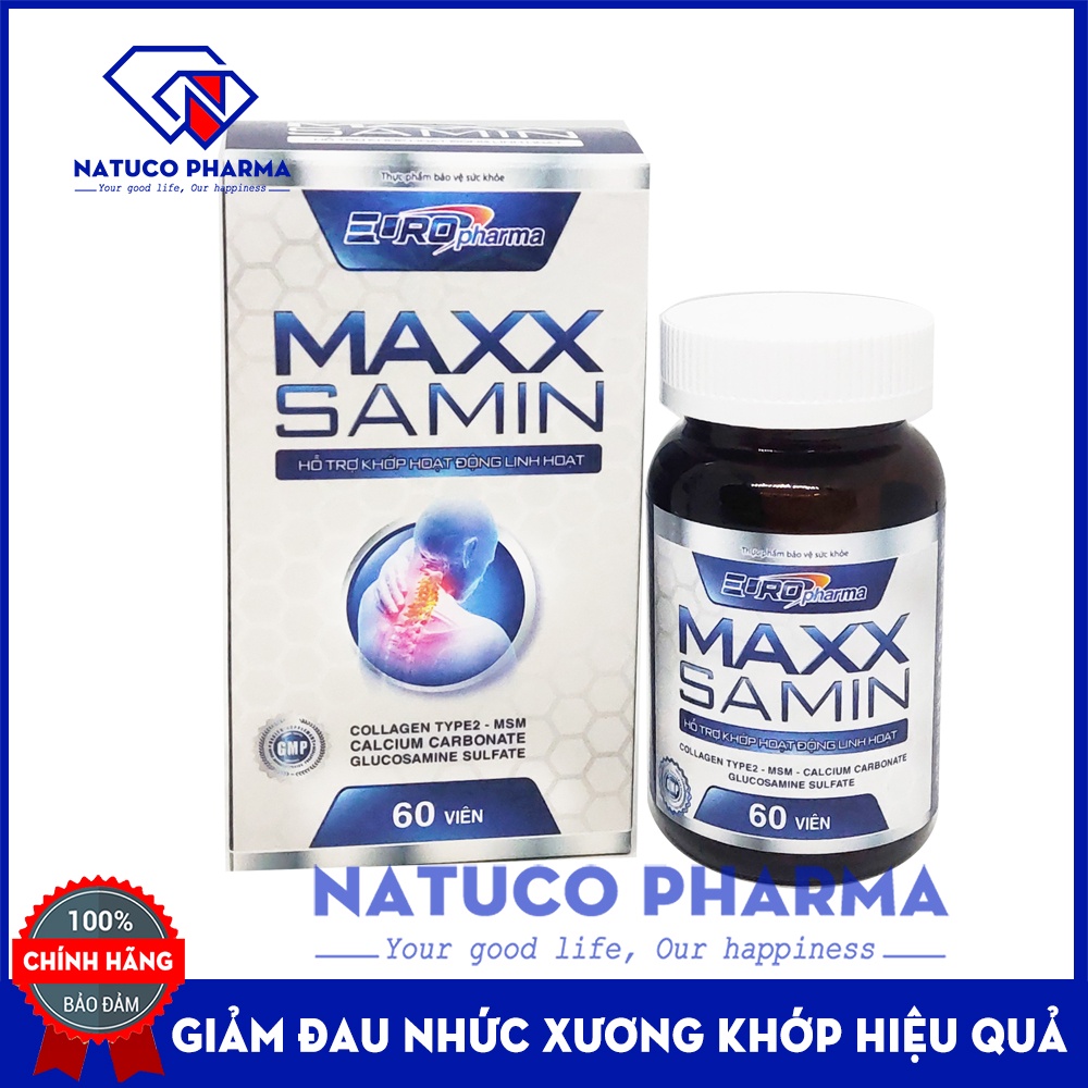 Viên uống bổ Xương Khớp MaxxSamin - Hộp 60 viên - giúp giảm đau khớp, thoái hóa khớp nhức khớp vận động khó khăn