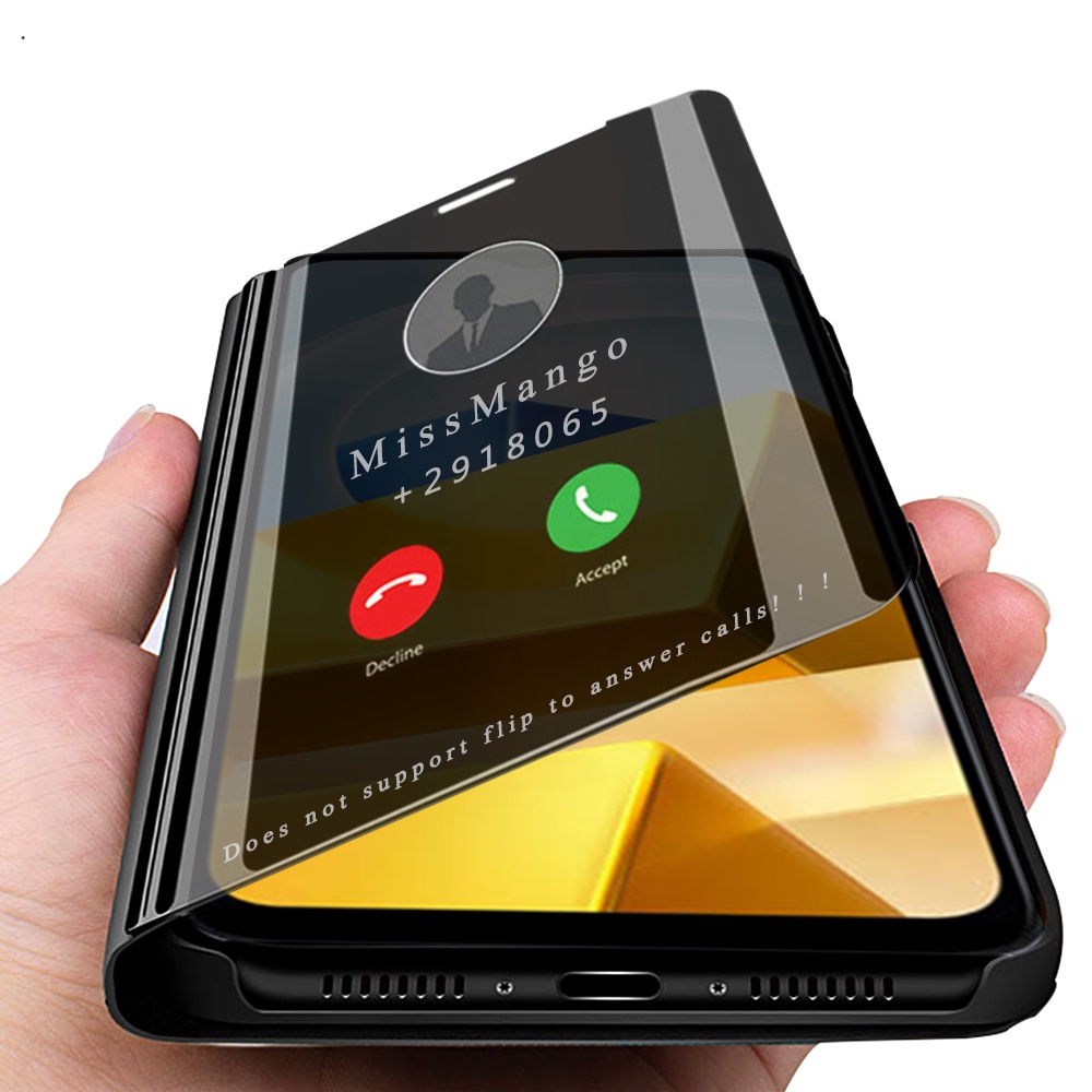 Ốp Điện Thoại Nắp Gập Tráng Gương Thông Minh Sang Trọng Chống Rơi Cho Xiaomi Poco M5 M5s 4G Pocom5 Pocom5s Poko M 5 5s