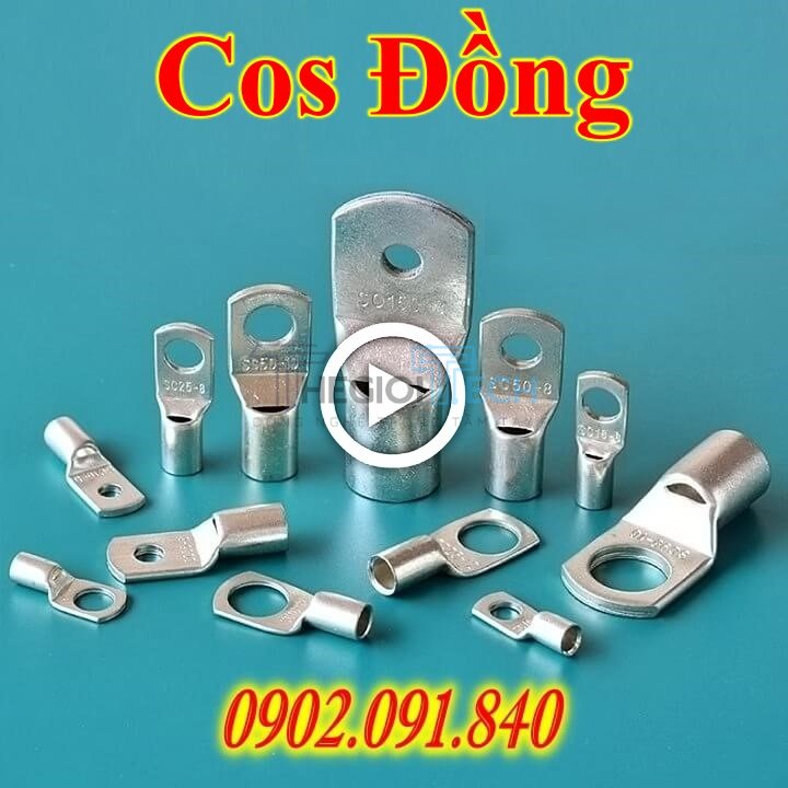 Đầu cos dây điện bít SC 120-10, cốt đồng bấm dây điện 95mm 120mm 150mm, cosse (cót) nối bình acquy, dây hàn