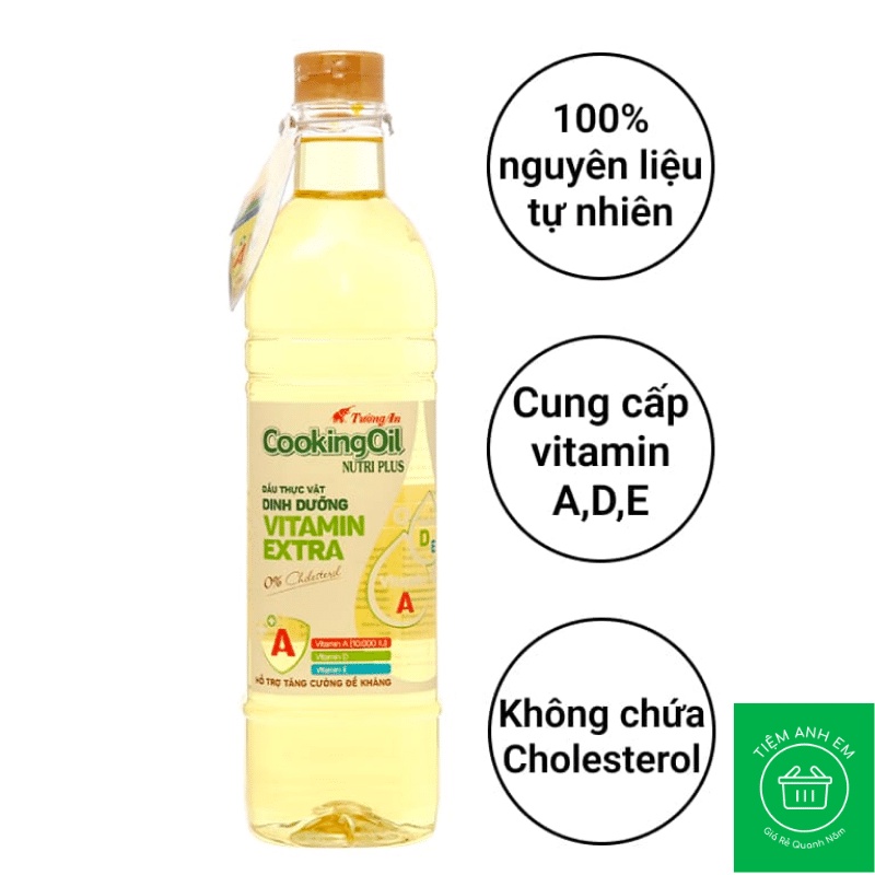 Dầu ăn Tường An Cooking Oil Nutri Plus chai 1L