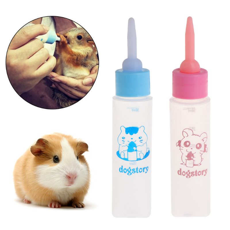 Bình sữa chăm sóc thú cưng nhỏ như hamster/chó con/mèo con núm ti bằng silicon dung tích 30ml