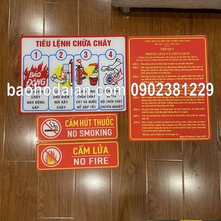 Bộ nội quy tiêu lệnh PCCC mica dán decal