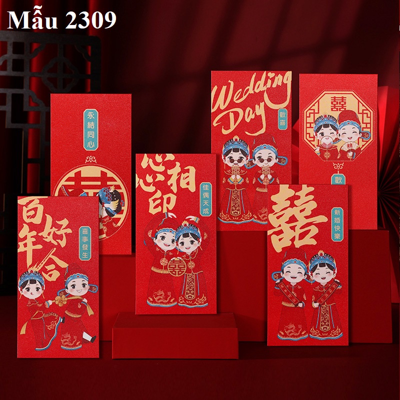 BAO LÌ XÌ ĐÁM CƯỚI SIZE LỚN LOẠI DÀY SIÊU ĐẸP