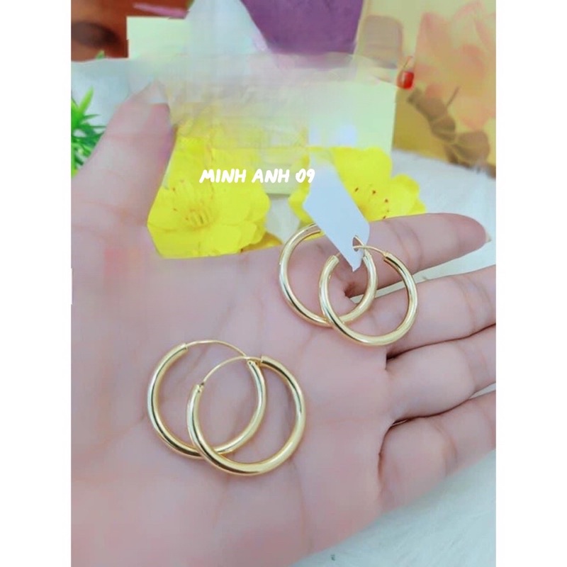 Vòng tàu trơn mạ vàng siêu xinh