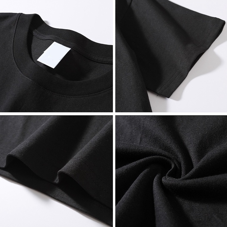 FOCUS Áo thun nữ form rộng thời trang nữ vintage Đen bigsize unisex 100% cotton