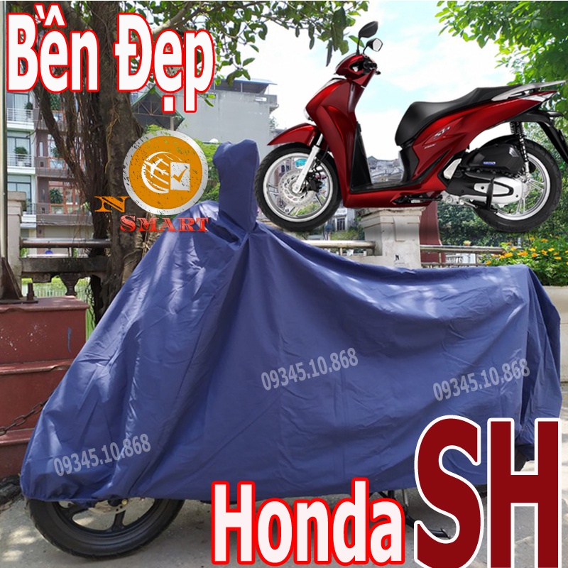Áo Trùm Xe Máy SH Mode , SH125i, SH150i, SH 350i Tay Ga Cao Cấp Có Tai Gương Siêu Dầy, Nặng Vải Dù Siêu Bền SẢN XUẤT TẠI