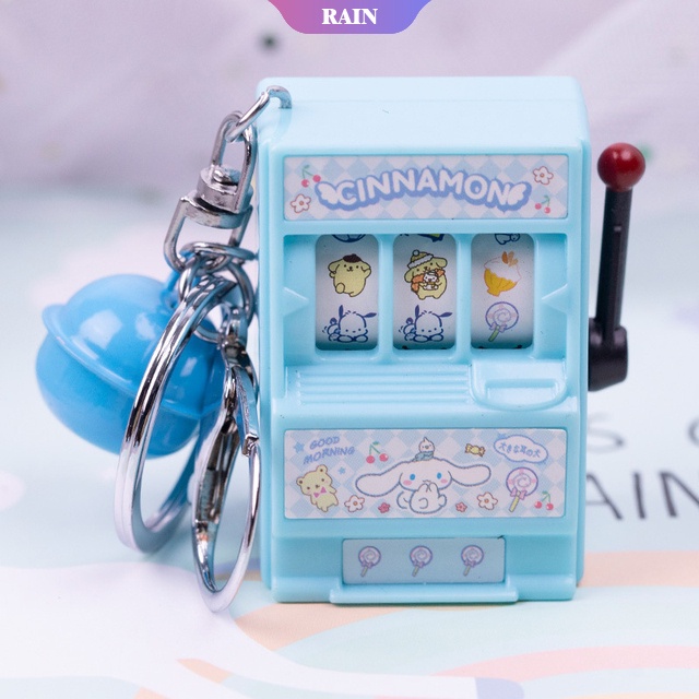 Móc Khóa Máy Chơi Game Mini Sanrio Series Hoạt Hình Cinnamoroll Kuromi My Melody Pochacco Có Chuông Vui Nhộn [RAIN]