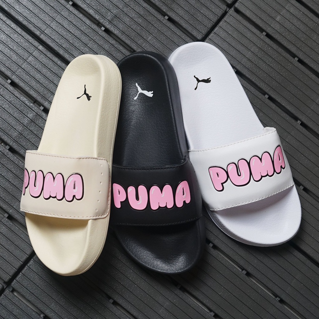 Dép quai ngang nữ Puma Leadcat, đế bền mang êm chân, chống trơn trượt, thích hợp mang hằng ngày, BGHouse