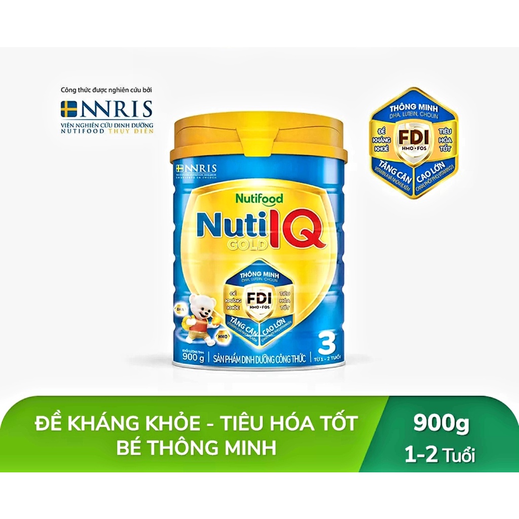 Sữa Bột Nutifood Nuti IQ Gold Số 3 Hộp 900g.