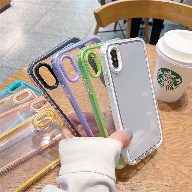 Ốp lưng iphone trong có lớp KHUNG CỨNG BẢO VỆ 3 trong 1 IP7,8,plus/X,XS/XSMAX/11/11/12,pro,max/13.pro.max
