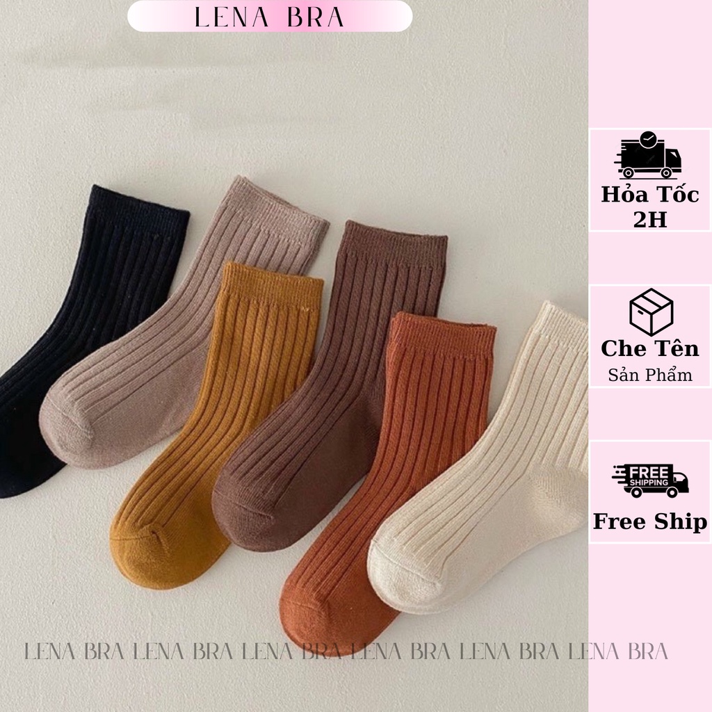 Tất LENA cổ cao, vớ len gân cao cổ cho bé Trai và gái siêu xinh 1-12 tuổi