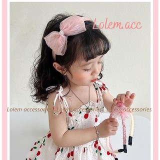 Bờm tóc băng đô nơ voan, cài tóc cho bé gái phong cách tiểu thư đáng yêu - L001