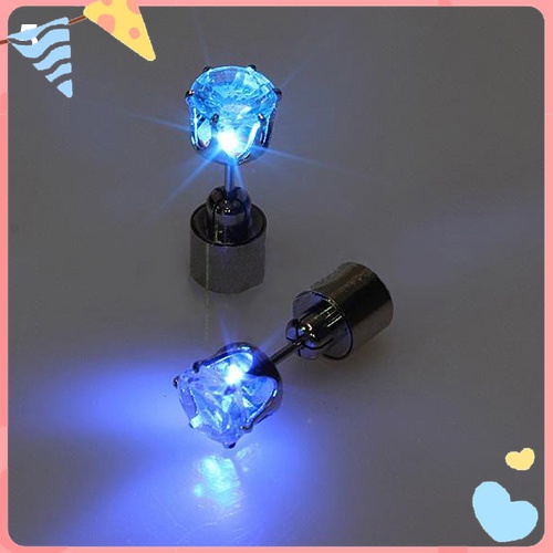 Khuyên Tai Đính Đá Có Đèn LED Độc Đáo