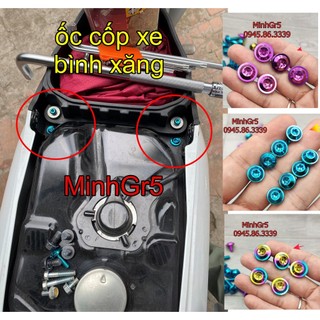 Bộ 4 ốc Titan Gr5 lắp cốp xe, bình xăng wave, rsx, wave blade