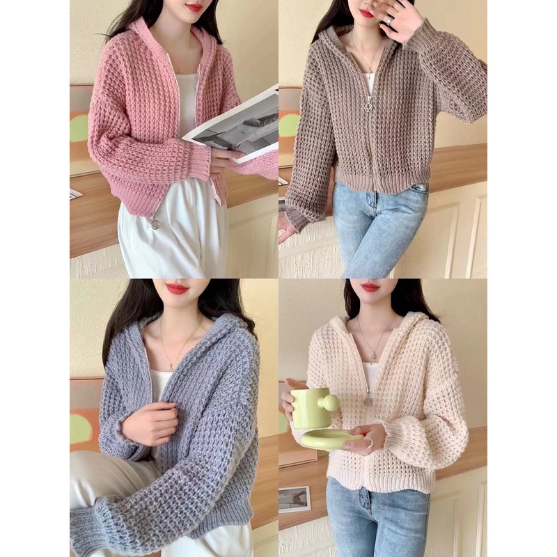 Áo Choàng Lụa Mềm Dày Có Dây Kéo Và Mũ Trùm Đầu Mới Cho Nữ Phong Cách Hàn Quốc Thoải Mái