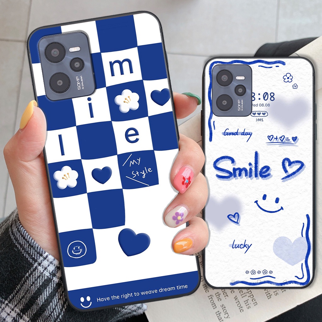 Ốp Realme C35 in hình gấu vịt caro nhiều màu sắc ngộ nghĩnh dễ thương