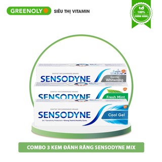 Kem đánh răng sensodyne giảm ê buốt, trắng răng, hương bạc hà thơm mát
