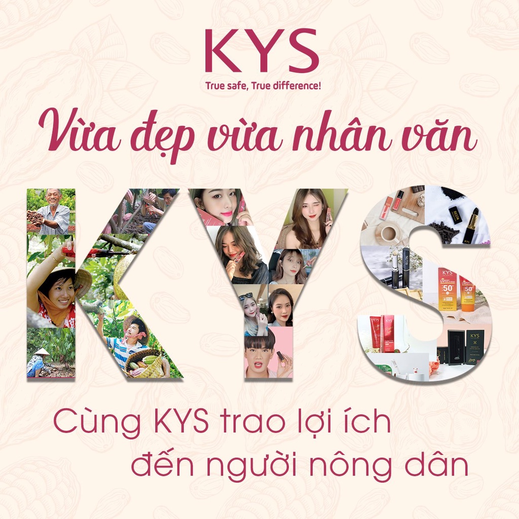 Son Kem KYS Chocolate Màu Xinh Siêu Mềm Mịn Lâu Trôi 4g