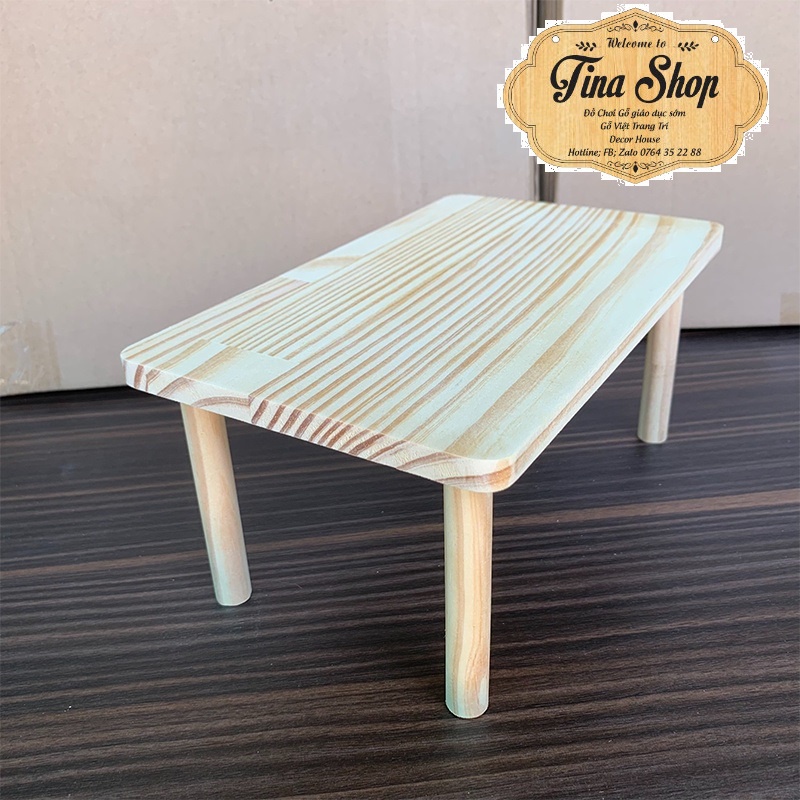 Bộ Gác 4 Chân Tầng Lửng Trang Trí Chuồng Cho bé yêu Hamster thêm vui đùa- Tina Home Decor