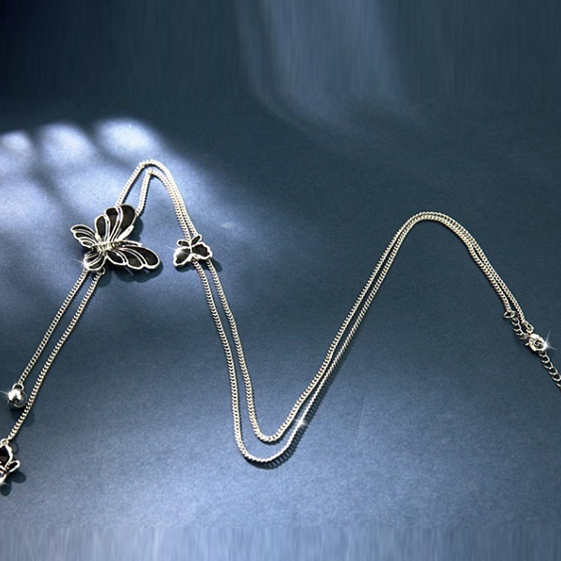 Vòng cổ Dài Mặt Hình Bướm Có Thể Điều Chỉnh Kích Cỡ