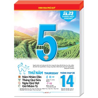 LỊCH 2023 BLOC ĐẠI LỠ 13 x 18 cm