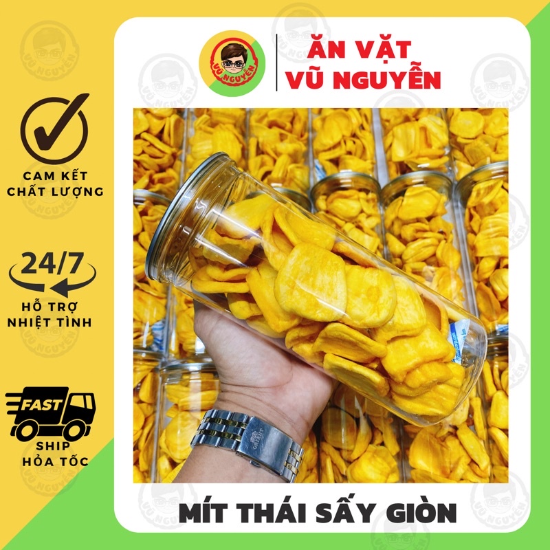 Mít Thái Sấy Giòn Xuất Khẩu 200gr - Ăn Vặt Vũ Nguyễn Vừa Ngon Vừa Rẻ - Ship Hỏa Tốc