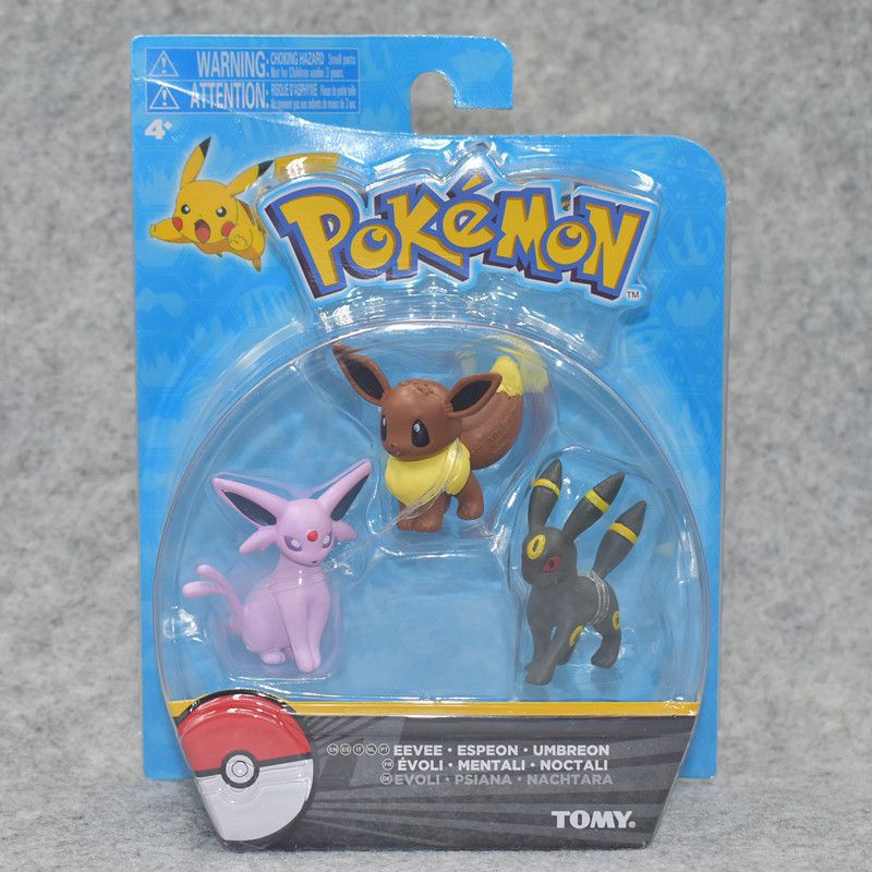 Bộ 3 Mô Hình Đồ Chơi Nhân Vật Pokemon Go Eevee Evolution