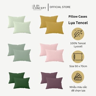 Vỏ gối nằm trơn 50 x 70 cm 100% tencel cao cấp