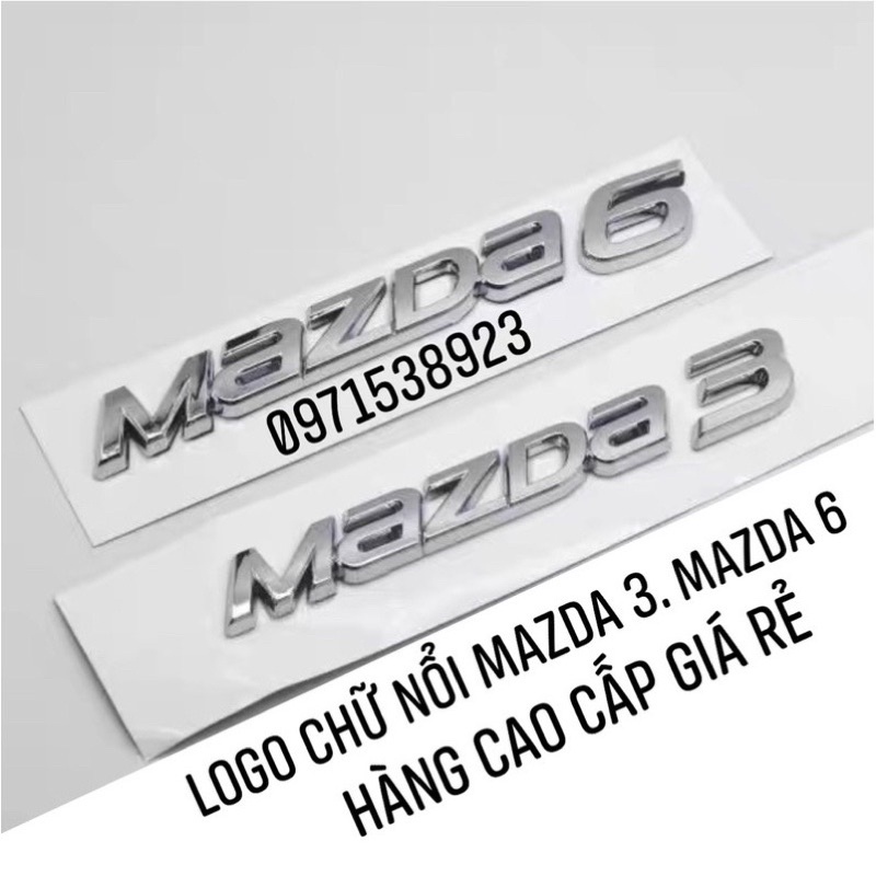 LOGO CHỮ NỔI MAZDA 3 MAZDA 6 cao cấp giá rẻ