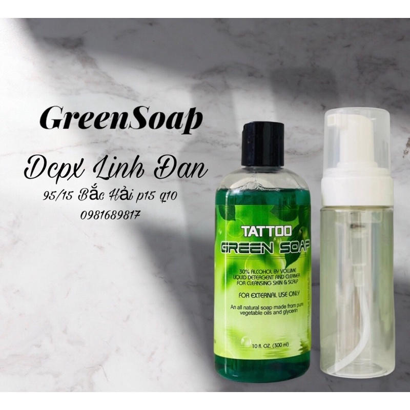 GREEN, BLUE SOAP + bình tạo bọt