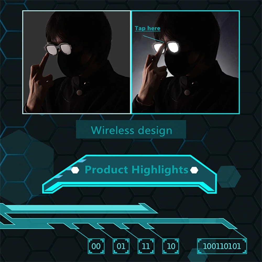 Mắt Kính Cosplay Thám Tử Conan Có Đèn LED Phát Sáng Phong Cách Nhật Bản