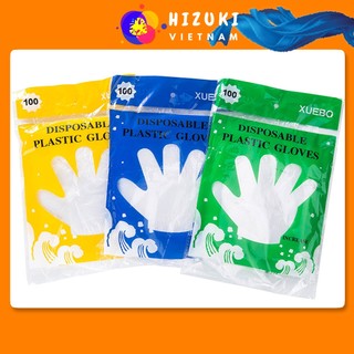 Bao tay nylon dùng 1 lần túi 100 cái