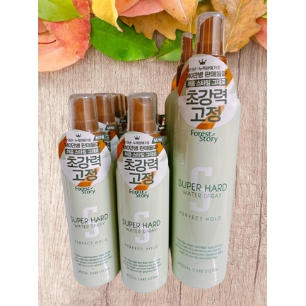 [Hàng mới, date xa] Xịt Tóc Tạo Kiểu Siêu Cứng Super Hard Water Spray Forest Story 100ml/252ml