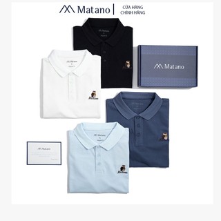 Áo polo nam cá sấu MATANO PO027 có cổ trụ bẻ, vải thấm mồ hôi, thoáng mát, mềm mịn, thêu họa tiết chim tinh tế