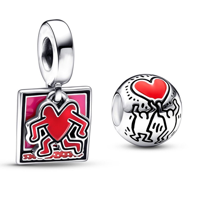 Hạt Charm Mạ Bạc Hình Dấu Chân Chó Dùng Làm Trang Sức DIY